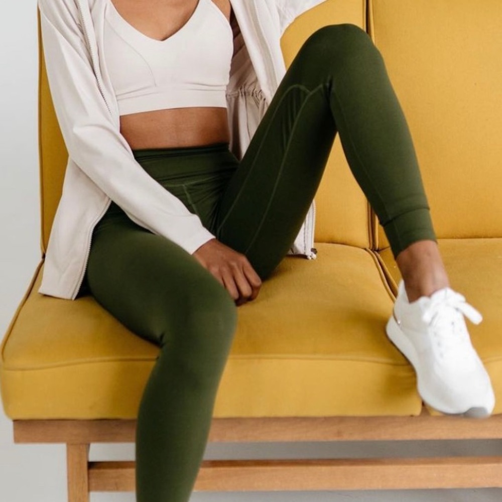Balance Athletica - Journey Dark Olive Green Legging - XS